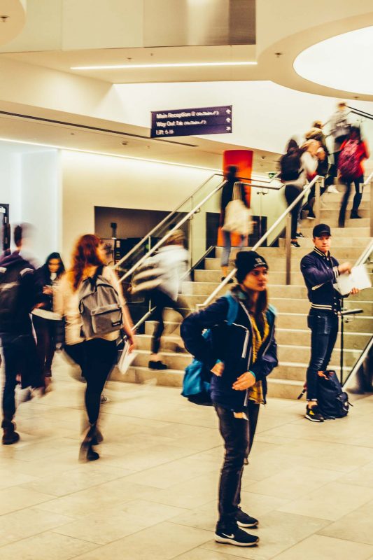 University Students Walking